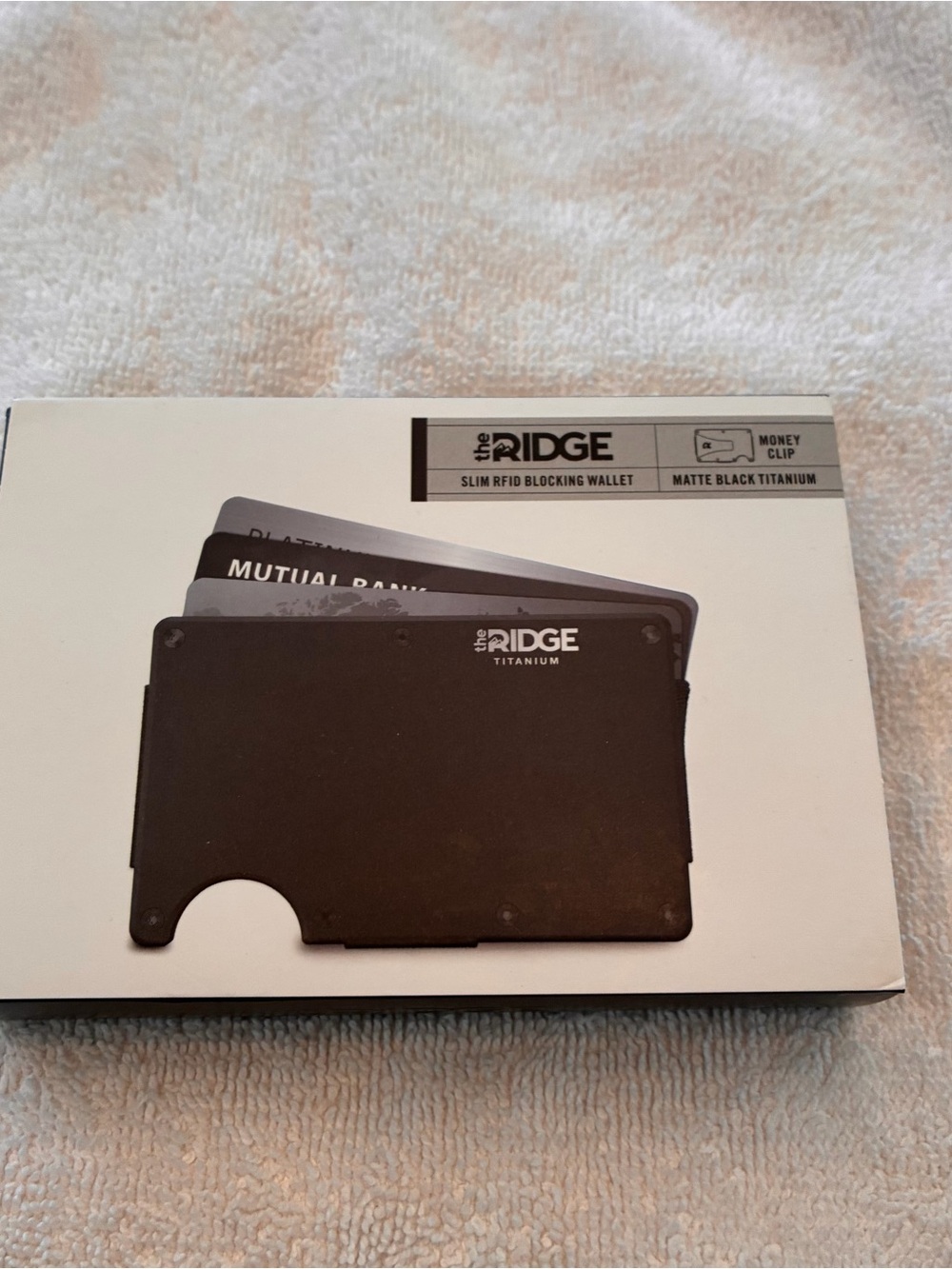 The Ridge Slim RFID Blocking Wallet - Matte Black Titanium